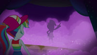 Trixie's silhouette appears in the fog EGSB