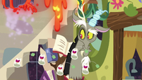 Discord watches the ginseng float past him S7E12