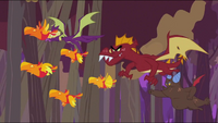 Dragons chasing baby phoenixes S2E21