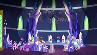 Mane Six's party cannons firing confetti S8E2