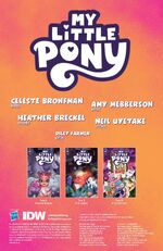 My Little Pony (2022) issue 6 credits page