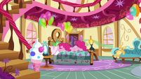 Pinkie Pie lying face down on her bed S7E23