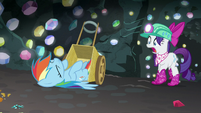 Rarity gasping in horrified shock S8E17