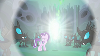 Thorax's cocoon releases a flash of light S6E26