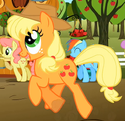 Applejack's eye is too big.