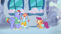 Bow and Windy delighted to meet Scootaloo S7E7