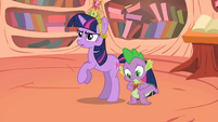 Congratulations, Spike. You're the new Rainbow Dash. Now let's go!