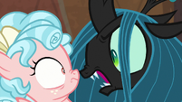 Chrysalis angrily shouts in Cozy's face S9E8