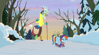 Discord follows behind Rainbow Dash MLPBGE