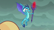 Dragon Lord Ember waves to the dragons S6E5