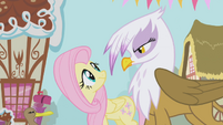 Fluttershy collides with Gilda S1E05