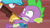 Spike caught by Princess Ember S6E5