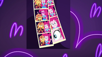 Sunset and Pinkie Pie on photo strips EGSBP