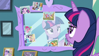 Twilight Sparkle looking at her mirror S7E1