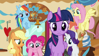 Pinkie excited that the secret is about to be revealed S5E19