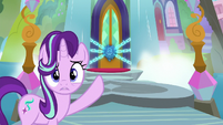 Starlight pointing at the locked school S8E2