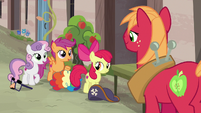 Sweetie Belle and Scootaloo "we're here, too!" S7E8