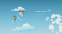 Twilight and Spike crash into clouds off-screen S5E25