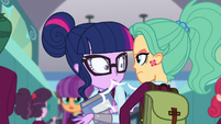 Twilight bumps into green-haired girl EG3