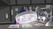 Twilight looks at photos through magnifying glass MLPRR