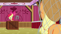 Apple Bloom asking AJ about rope S9E10