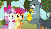 Apple Bloom says hello to Gabby S6E19