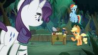 Applejack asks fake Rarity where Starlight is S8E13