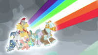 Pillars of Equestria release a rainbow of light S9E25