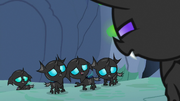 Young changelings afraid of Pharynx S7E17