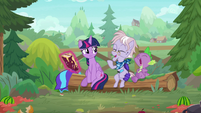 Dusty and Spike laughing at Twilight S9E5
