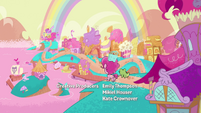 Pinkie and Gummy looking over Ponyville PLS1E5a