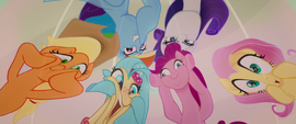 Skystar and her friends making silly faces MLPTM