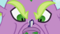 Spike right before noticing Rarity's ruby S2E10