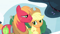 Big Mac and Applejack looking at each other S4E20