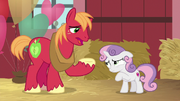 Big Mac apologizing to Sweetie Belle S8E10