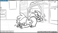 EG3 animatic - Spike chews on a chew toy