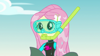 Fluttershy wearing a scuba-diving suit EGFF