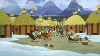 Prince Rutherford and yaks stomping loudly S7E11