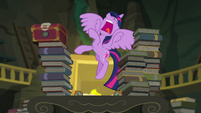 Princess Twilight shouting at the library EGFF