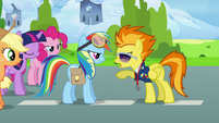 Spitfire talks to Rainbow Dash S3E07