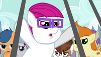 Bespectacled colt at the gate S4E15