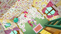 CMC surrounded by crossed-out papers S6E4