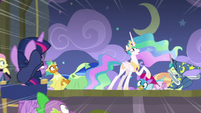 Celestia using the Royal Canterlot Voice S8E7