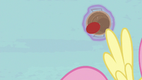Fluttershy flies out of the way of the ball S6E18