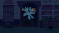 Rainbow Dash enters the bakery kitchen S6E15