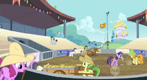 Searching for Applejack at the rodeo site S2E14