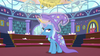 Trixie finds Discord's bananaphone in her hat S8E15