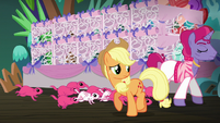 Applejack watches trainer 2 and Flying Prairinos leave S6E20