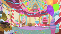 Full view of Pinkie Pie's room.