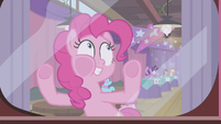 Pinkie Pie looking out the window S9E16